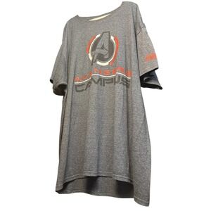 Marvel Avengers Campus Gray T-Shirt Dress Size XL Short Sleeve Graphic Casual